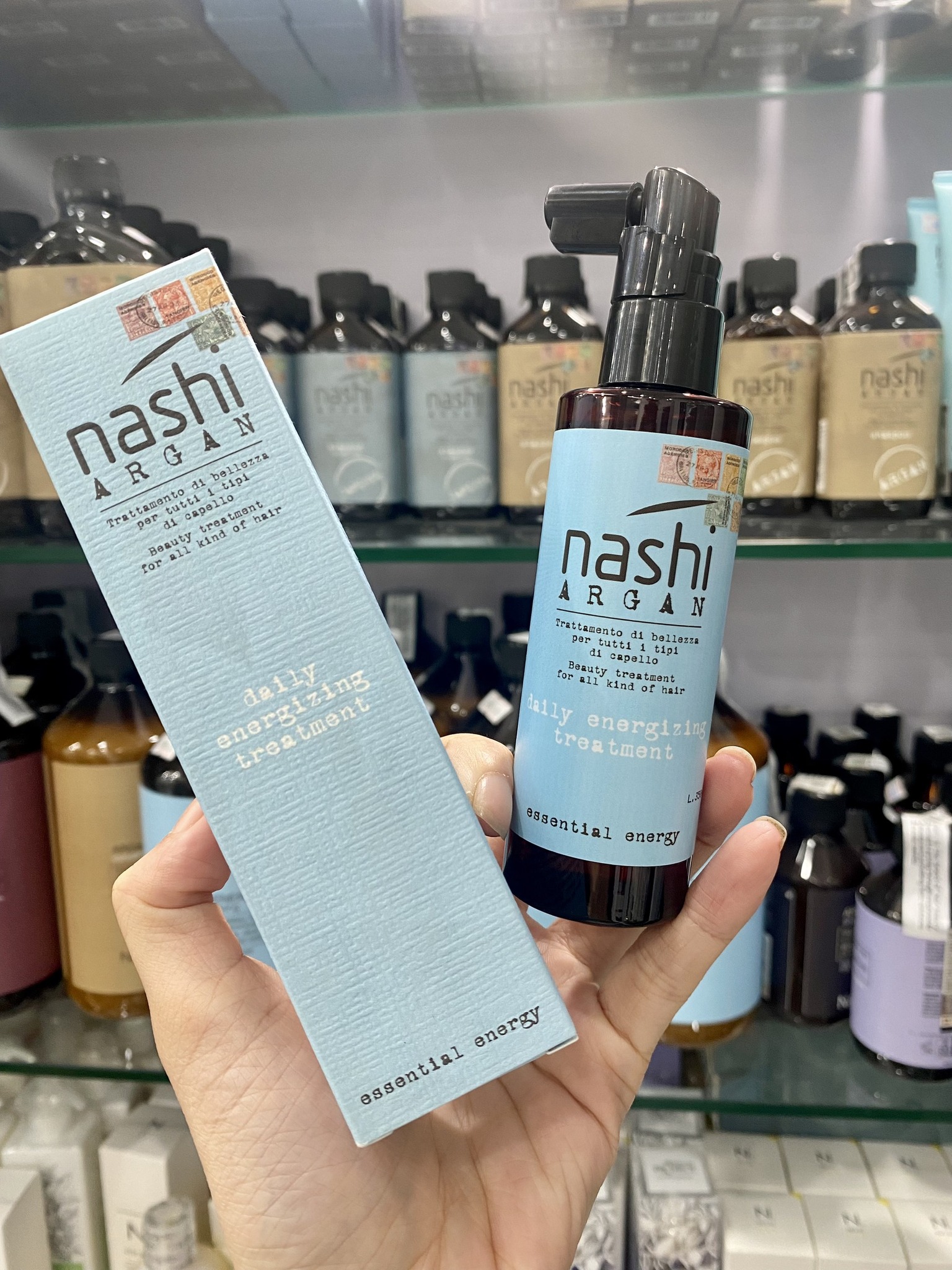 Xịt dưỡng chống rụng và mọc tóc Nashi Argan Daily Energizing Treatment 100ml