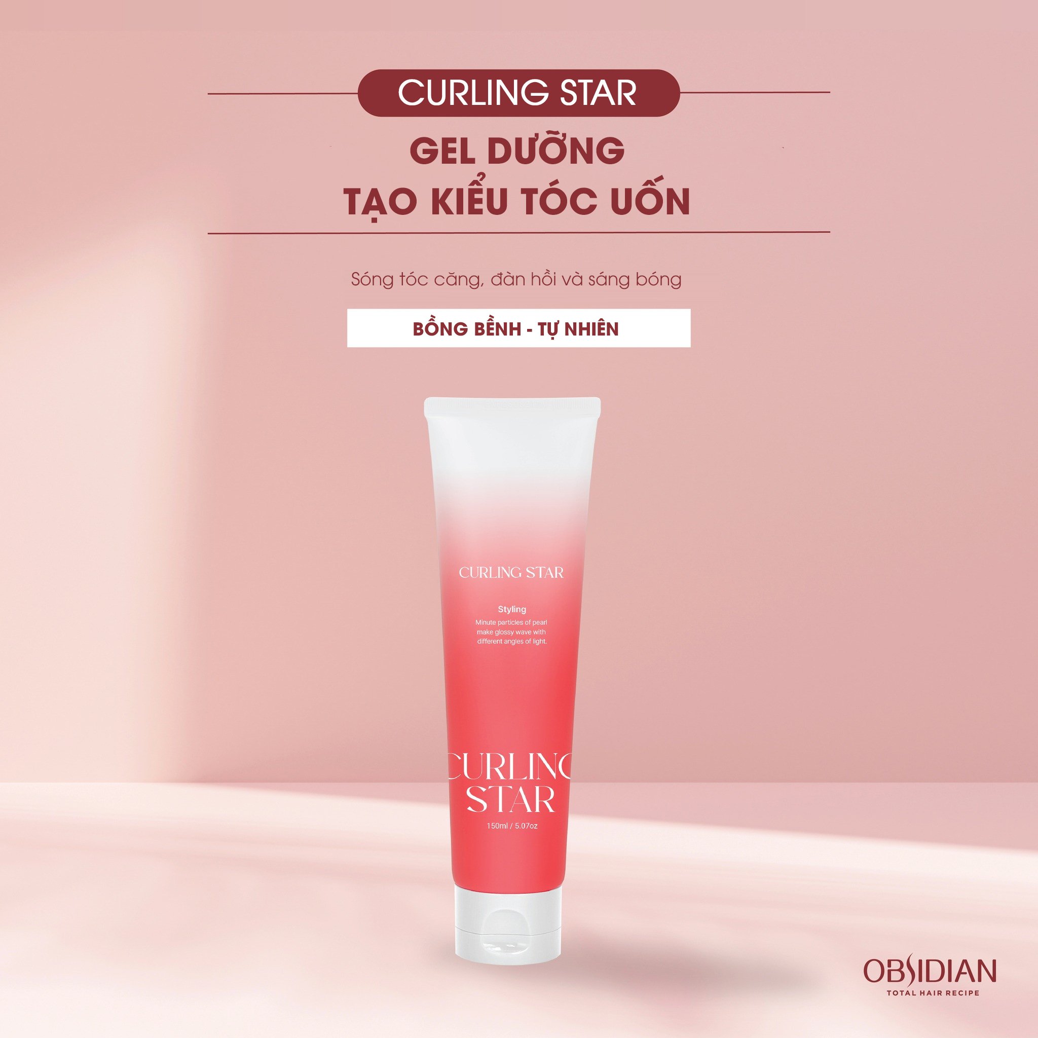 GEL TẠO KIỂU TÓC UỐN XOĂN BỒNG BỀNH OBSIDIAN CURLING STAR 2 - SWING 150ml