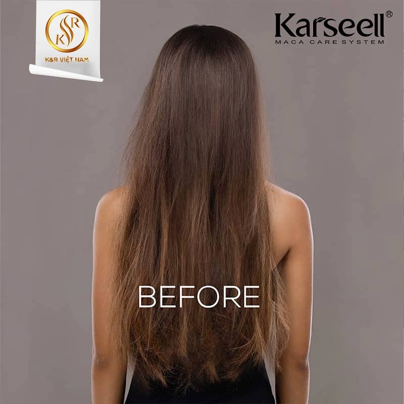 Kem hoặc gel Phục hồi Keratin tóc nát – Karseell Maca 500ml