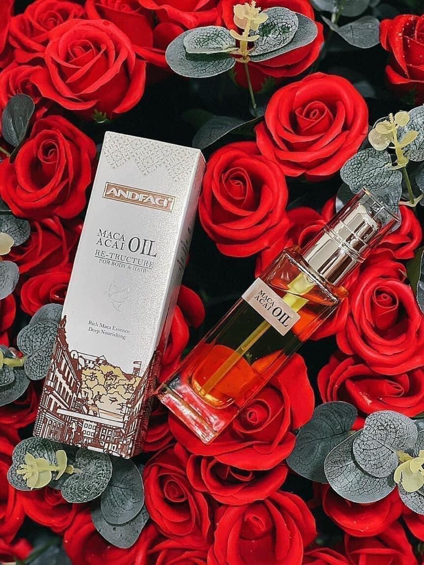 Tinh dầu dưỡng tóc phục hồi siêu phân tử Andfaci Maca Acai Oil 100ml