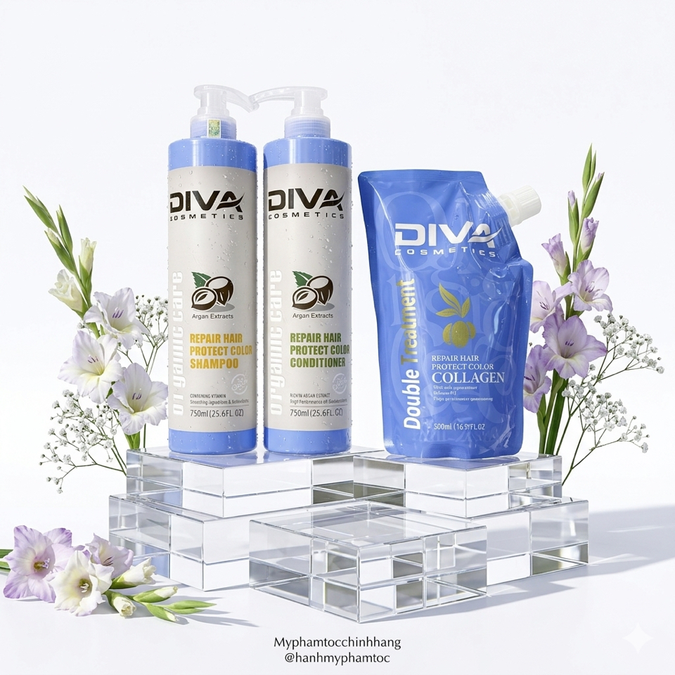 Dầu gội xả Diva Organic Dưỡng Màu và Phục Hồi Tóc Color Protect & Repair Shampoo & Conditioner
