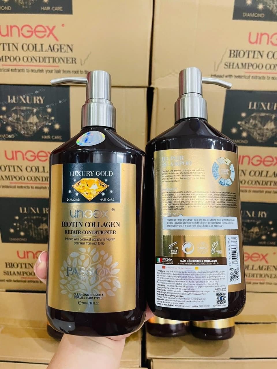 Dầu Gội Xả Biotin Collagen Luxury Gold - Ruby 500ml - 1000ml