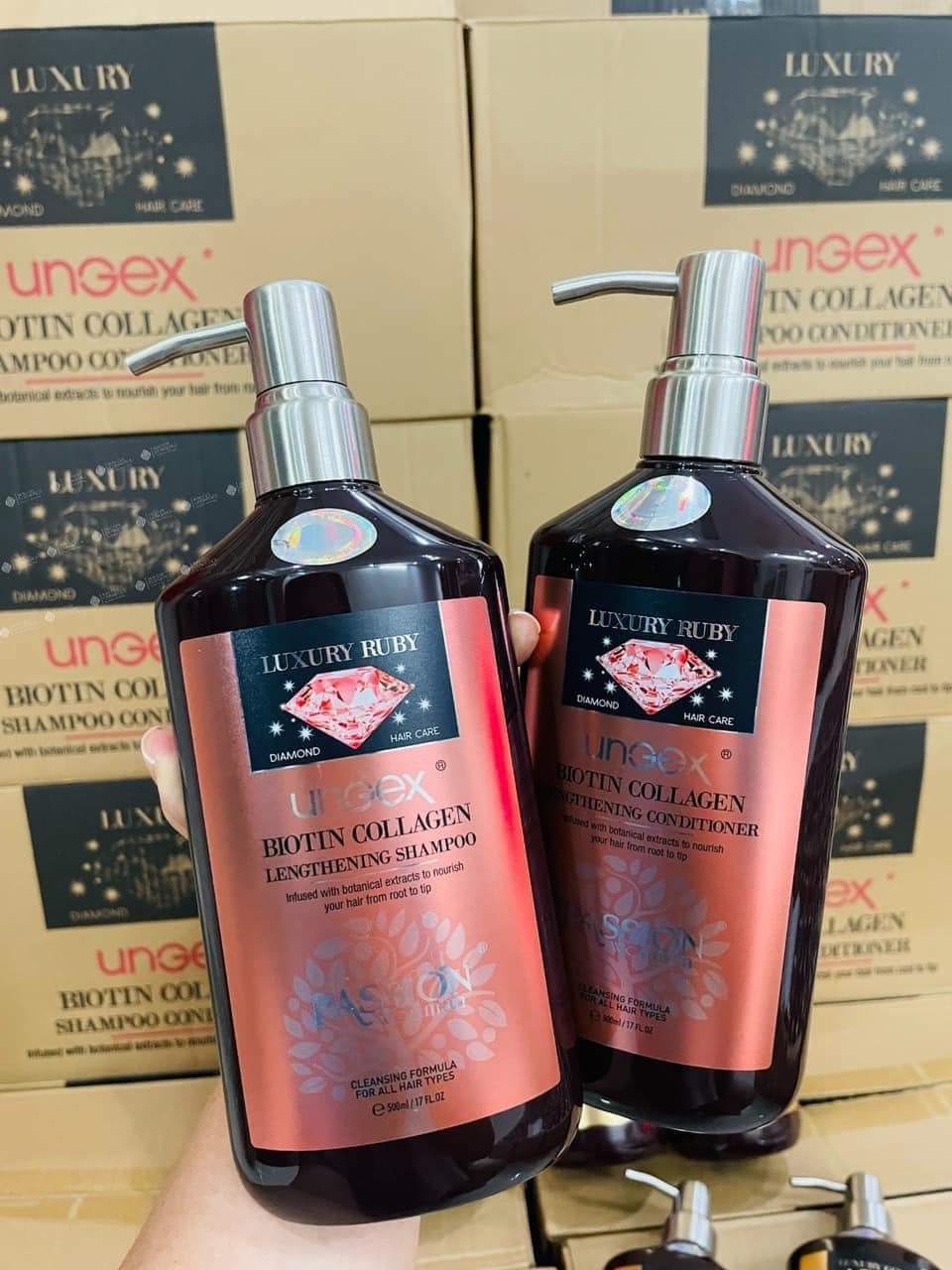 Dầu Gội Xả Biotin Collagen Luxury Gold - Ruby 500ml - 1000ml