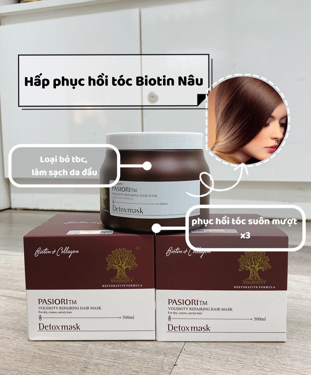 Hấp Phục Hồi Tái Sinh Biotin & Collagen 500ml