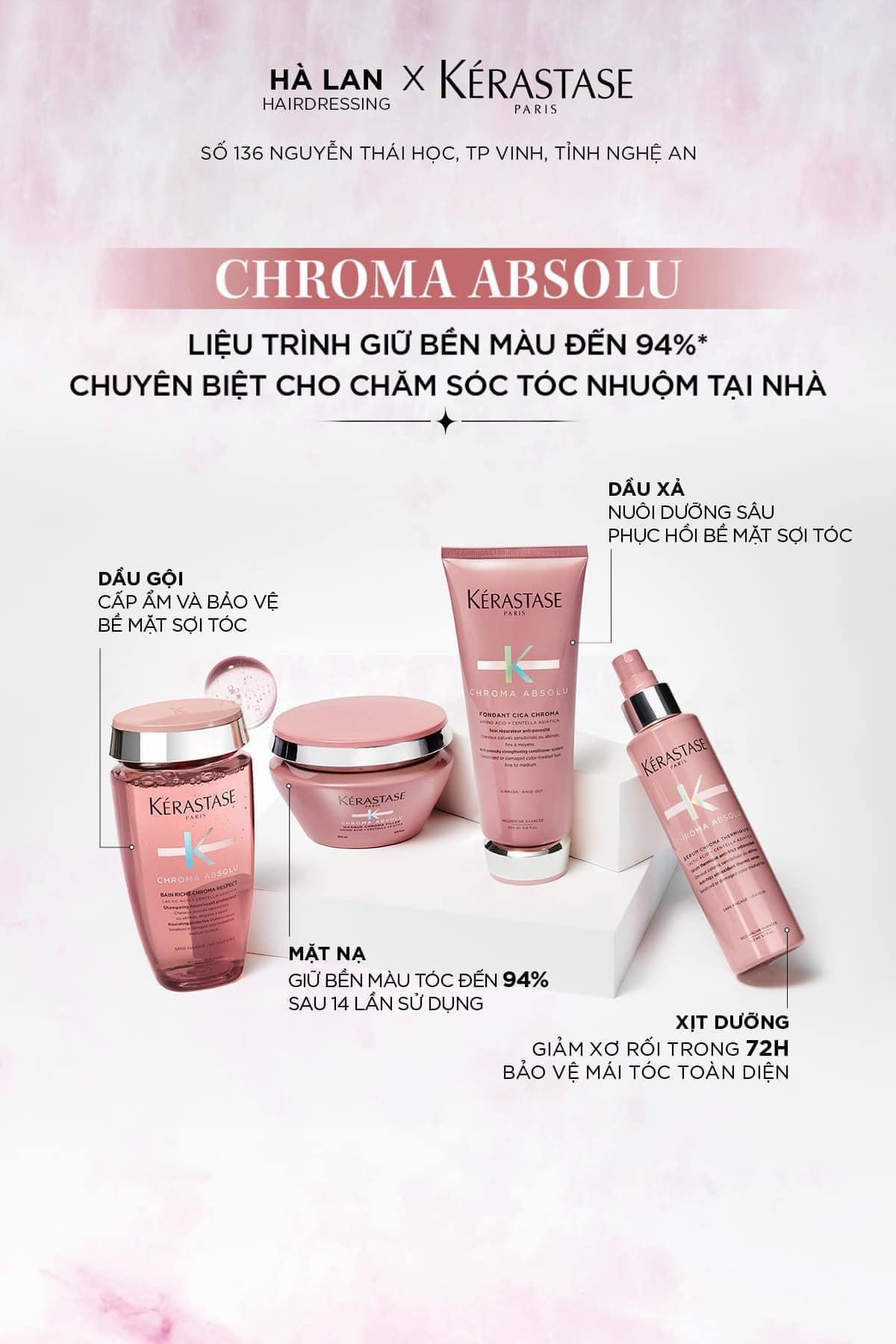 XỊT DƯỠNG NGĂN RỐI VÀ GIỮ MÀU TÓC NHUỘM KERASTASE Chroma Thermique 150ML