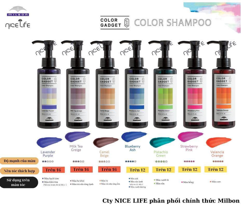 Dầu gội bù màu Milbon Color Gadget shampoo 150ml