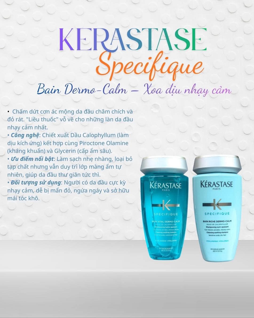 Dầu Gội Kérastase Spécifique Bain Dermo-Calm Cho Da Đầu Nhạy Cảm 250ml | 1000ml