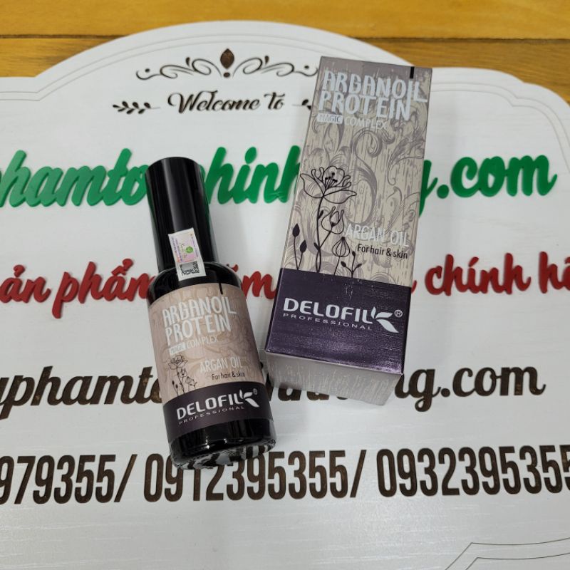 TINH DẦU DELOFIL ARGAN OIL PHỤC HỒI TÓC HƯ TỔN BÓNG MƯỢT 50ML HAIR TREATMENT