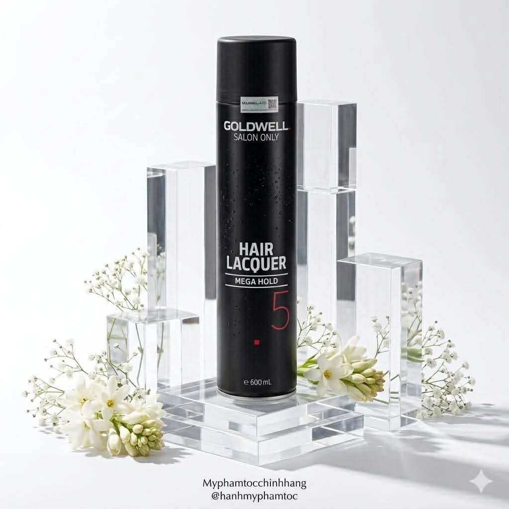 Gôm xịt siêu cứng Goldwell Super Firm Mega Hold 5 600ml
