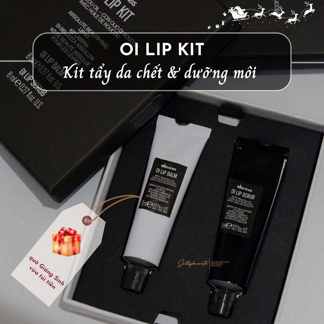 Kit dưỡng môi Davines OI - OI Lip Kit tẩy da chết và dưỡng môi 8ml