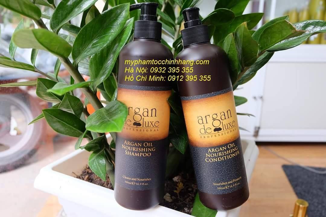 Dầu Gội và dầu xả dưỡng ẩm Argan Deluxe (Argan Oil Nourishing Shampoo & Conditioner) 500ml - 1000ml