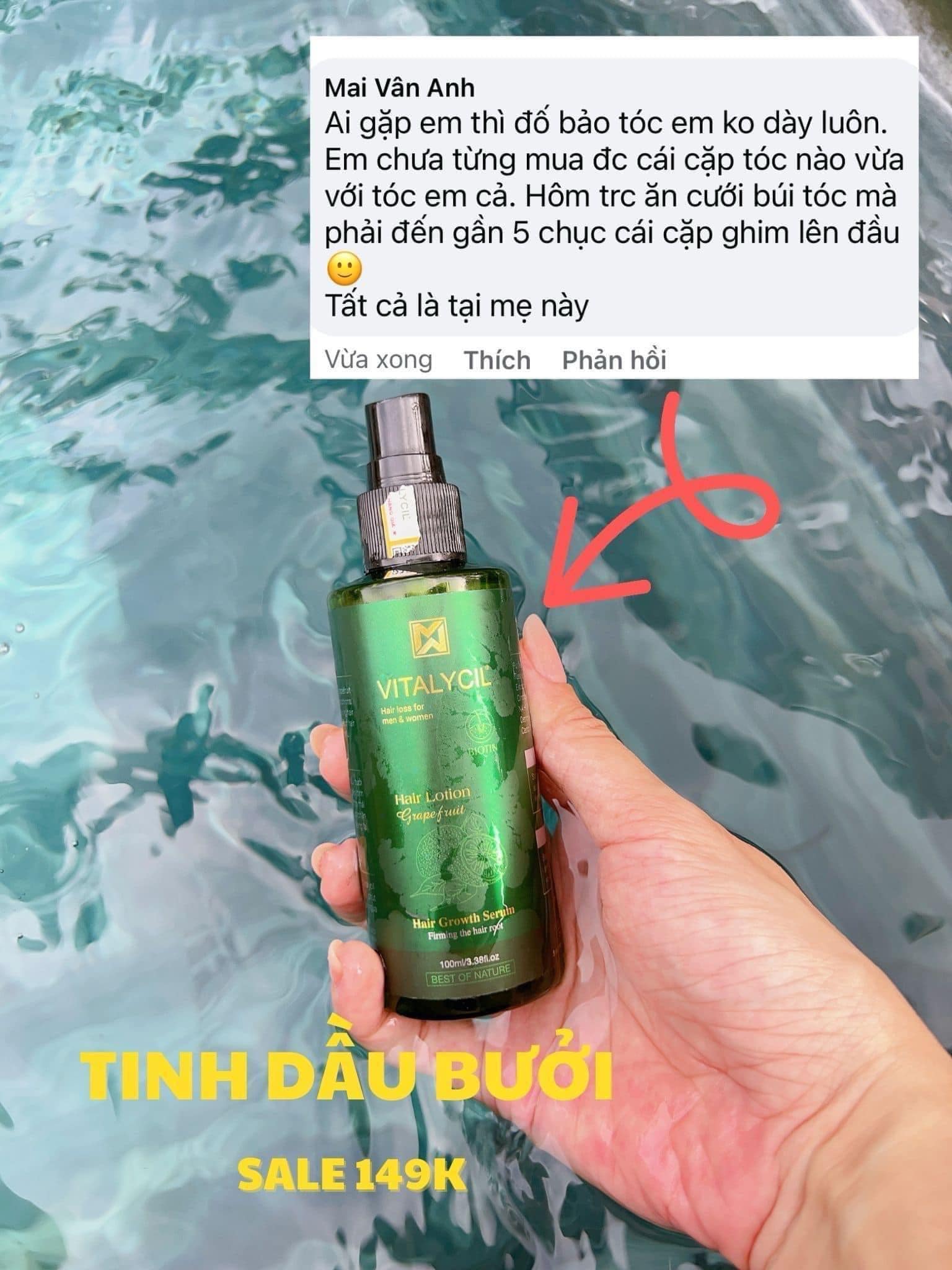 XỊT BƯỞI GIẢM RỤNG VITALYCIL HAIR GROWTH SERUM 100ML