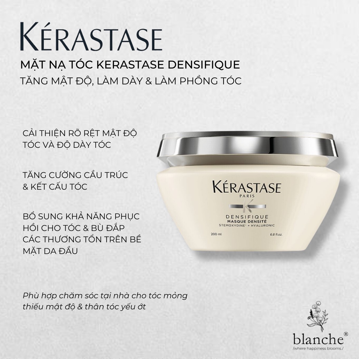 DẦU GỘI, XẢ, HẤP KERASTASE DENSIFIQUE 250ML 200ML - 1000ML