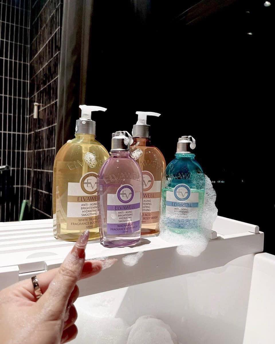 Sữa Tắm Công Nghệ Thuỵ Sỹ ELVAWELL Hương Nước Hoa 500ml