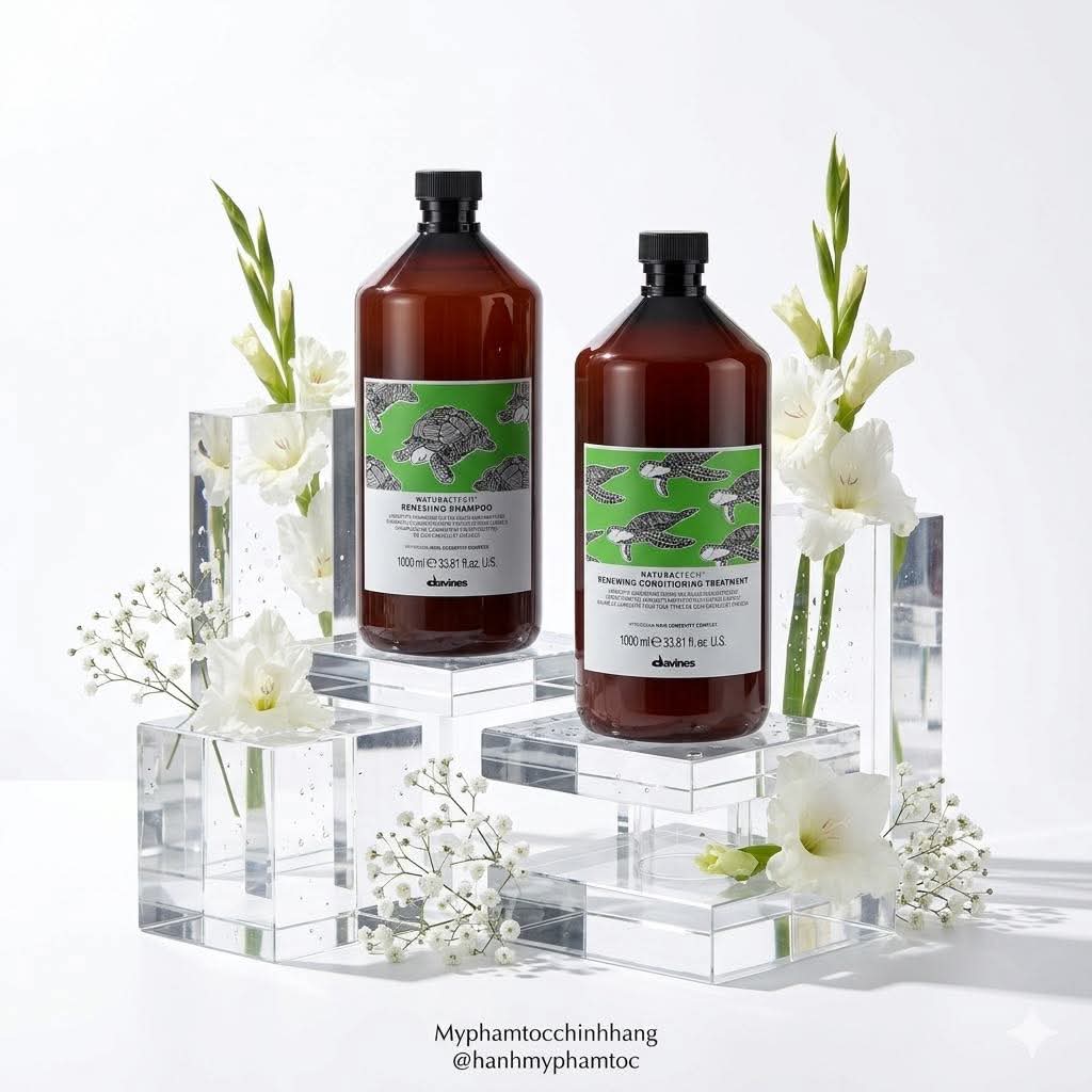 Dầu gội & Dầu xả Davines trường thọ Naturaltech Renewing Shampoo & Renewing Conditioning Treatment