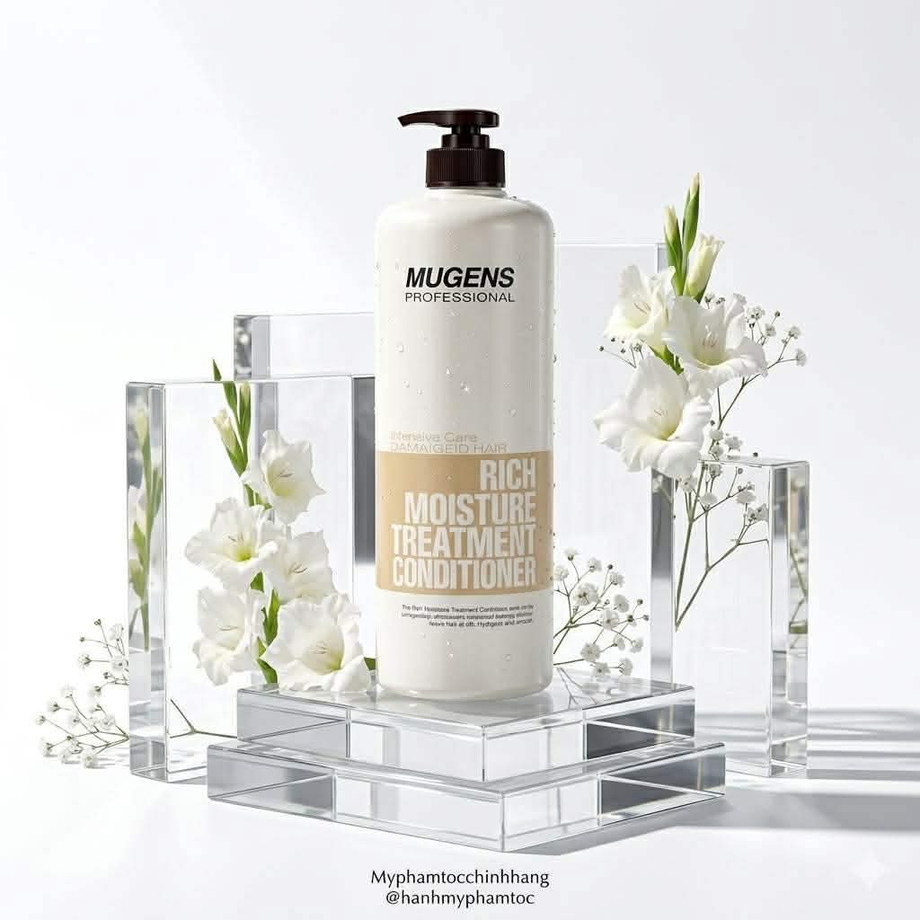 Bộ dầu gội – dầu xả dưỡng chất Mugens Rich Moisture Treatment 1000ml