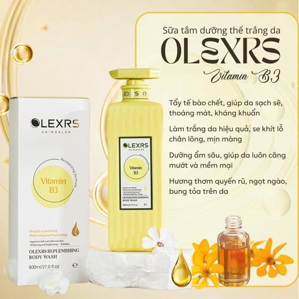 SỮA TẮM OLEXRS HƯƠNG NƯỚC HOA 800ML