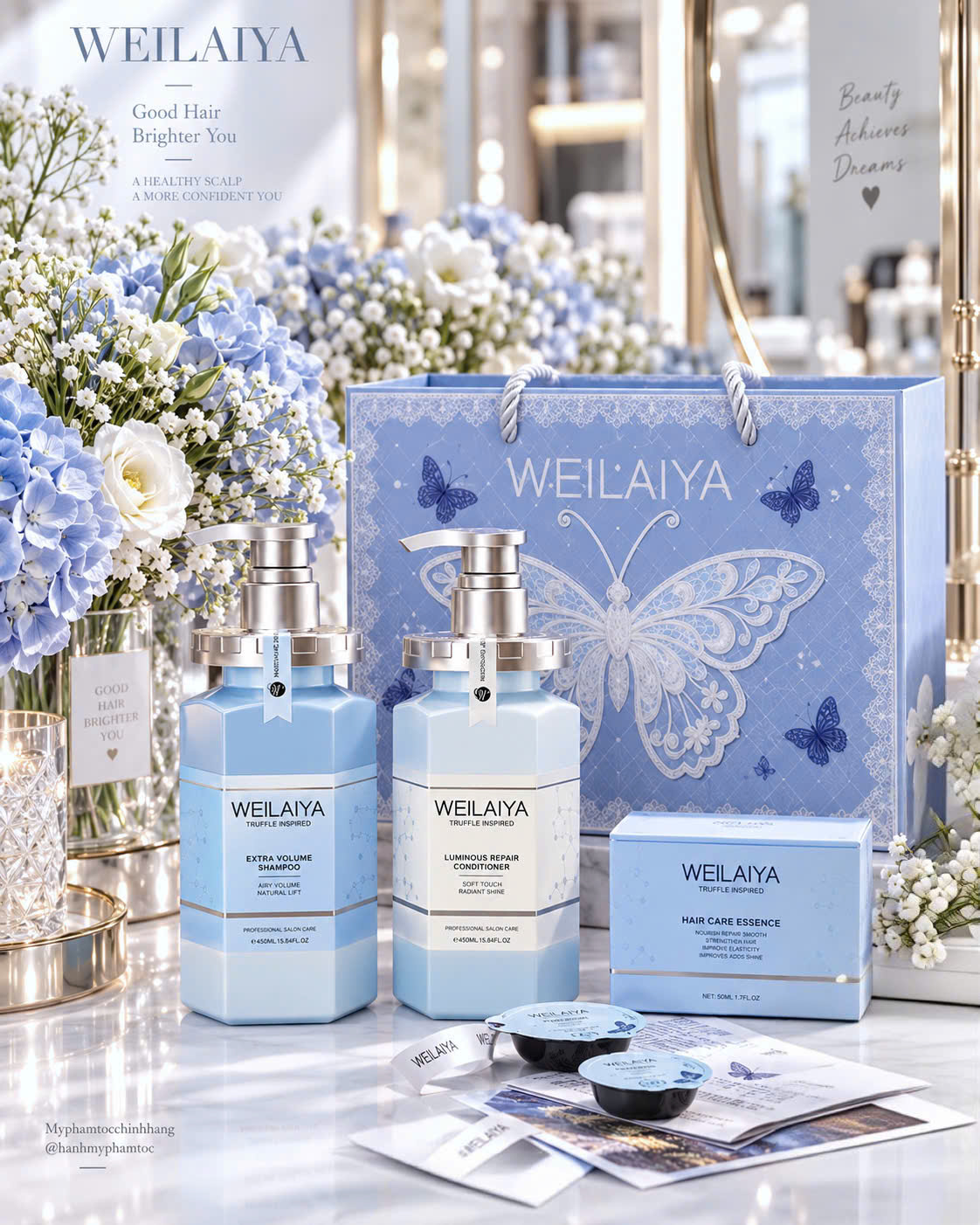 WEILAIYA TRUFFLE INSPIRED BỘ GỘI XẢ EXTRA VOLUME & LUMINOUS REPAIR 450ML