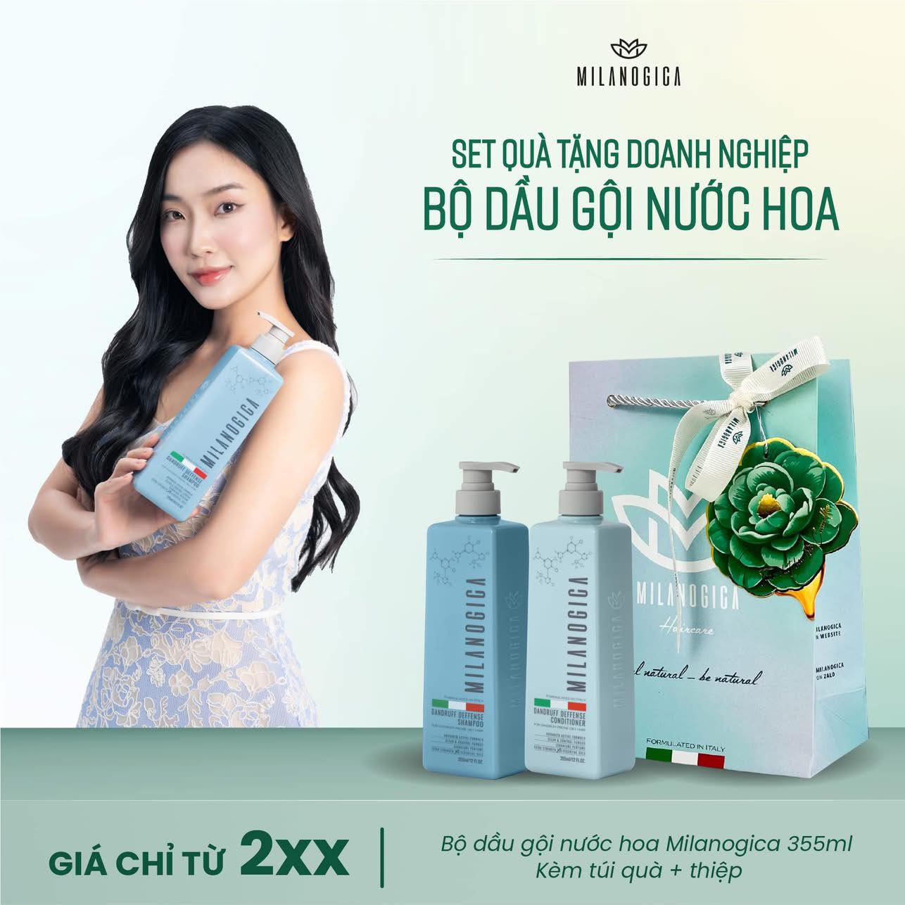 Dầu gội xả Milanogica trị gàu (Milanogica Anti-Dandruff Shampoo & Conditioner) 350ml 725ml
