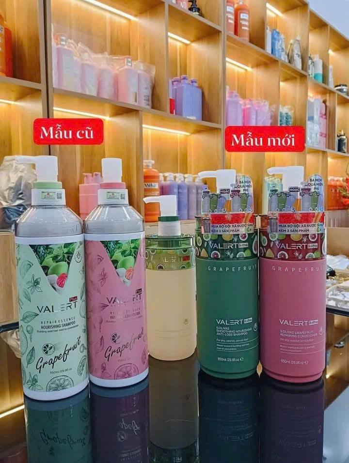 Cặp Gội Xả Bưởi Valert Grapefruit Mẫu Mới 2025 850ml