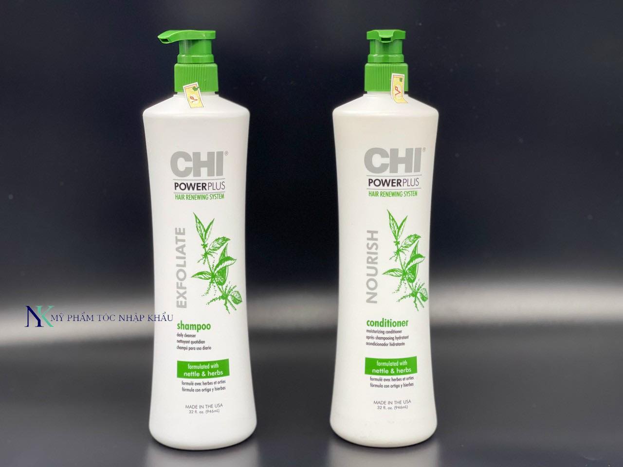 Bộ dầu gội xả CHI Power Plus – Ngăn rụng & Kích thích mọc tóc (CHI Power Plus Hair Renewing)