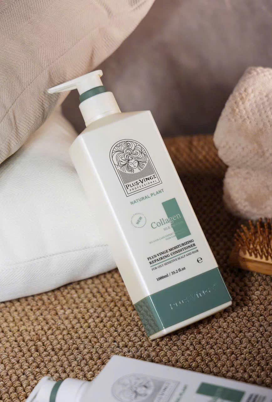 (Mẫu mới 2025) Cặp Dầu Gội Xả Collagen Vinge 1000ML Phục Hồi, Giảm Rụng, Kích mọc tóc