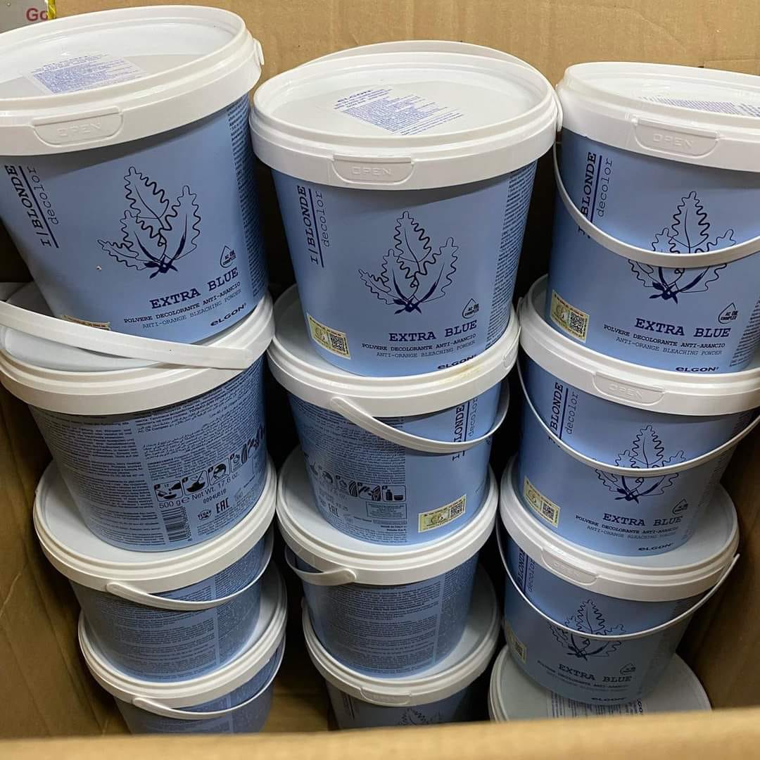 Bột tẩy xanh (khử cam) Elgon lgon I-Blonde Extra Blue Bleach 500g