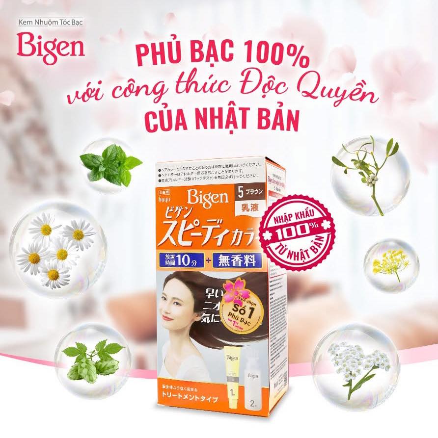 NHUỘM PHỦ BẠC BIGEN NHẬT
