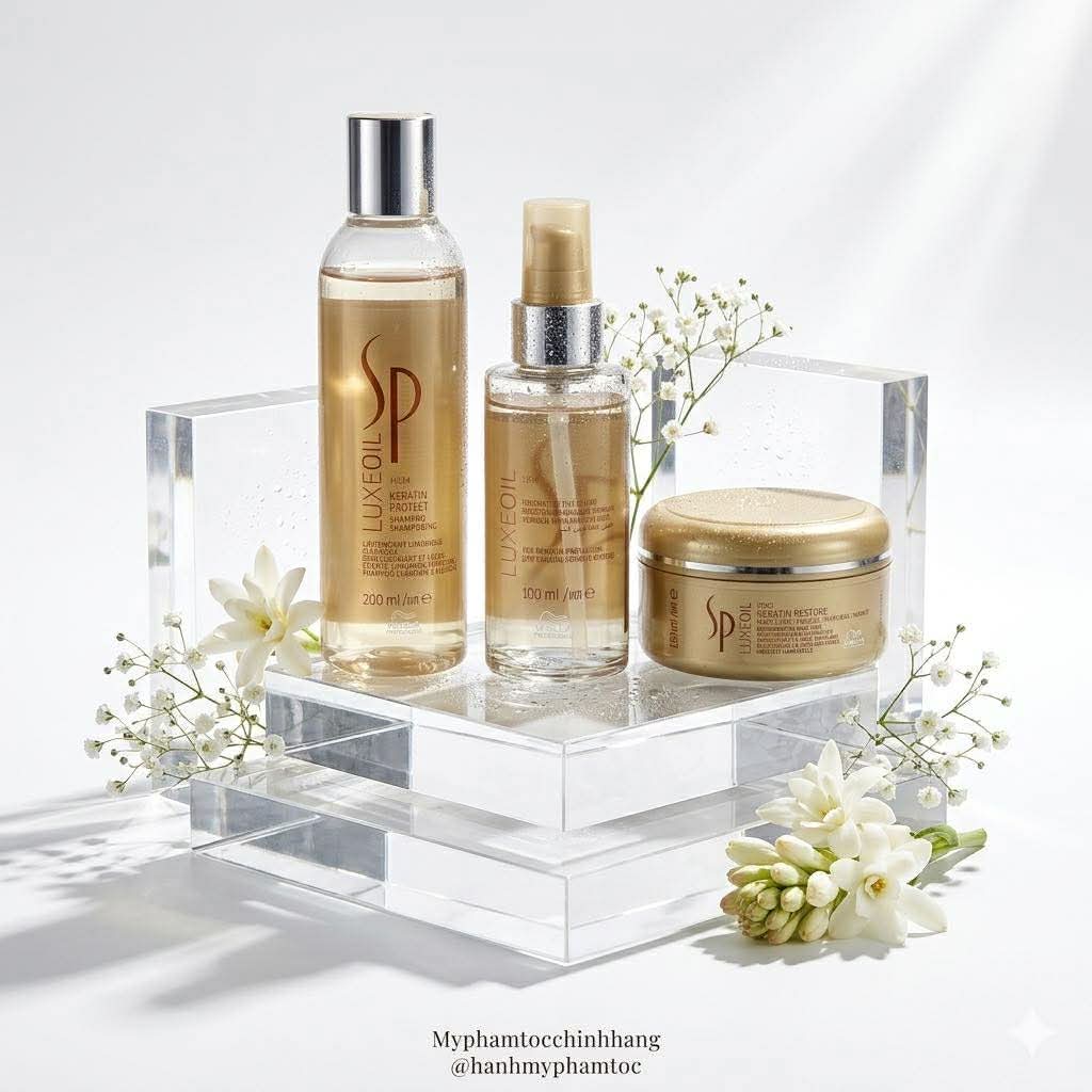 Dầu gội và dầu xả phục hồi SP Argan Luxeoil Keratin 200ml/150ml -1000ml