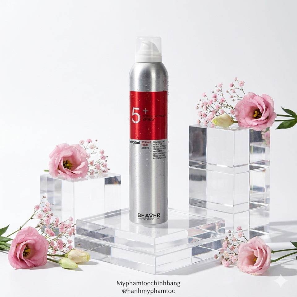 Gôm xịt giữ nếp cứng BEAVER MAGOTAN 5+ hương dâu tây BEAVER Magotan 5+ Firm-Hold Finishing Spray Strawberry Scent) 250ml