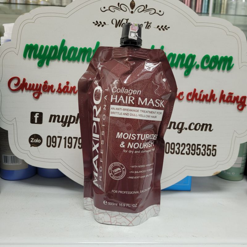 HẤP TÚI MAXIPRO COLLAGEN 500ML