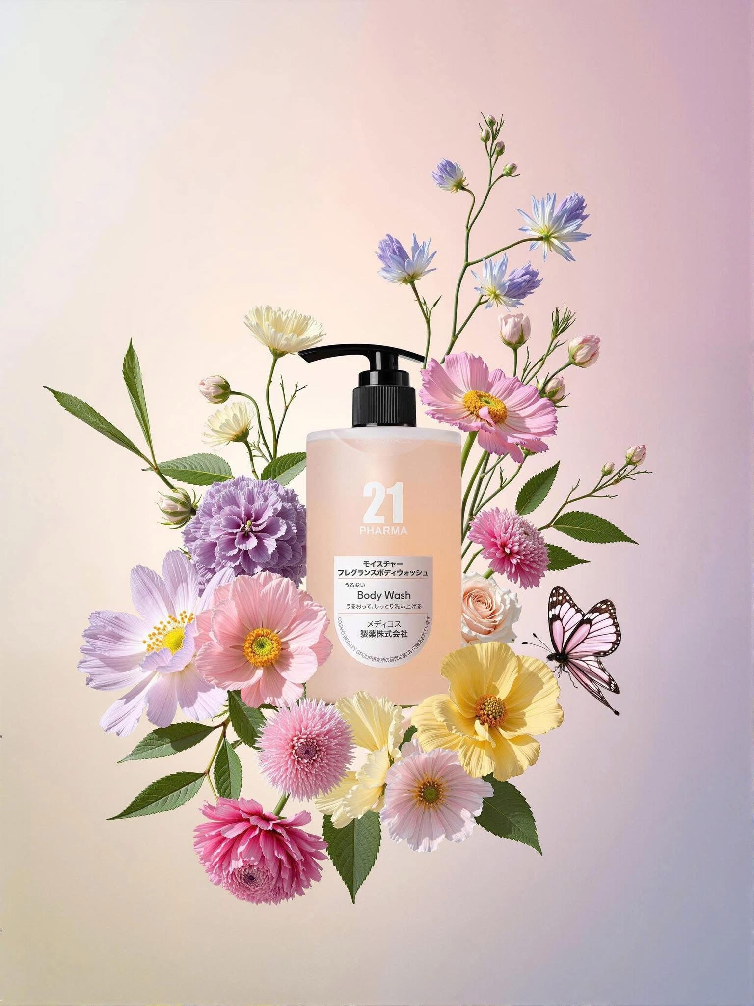 Sữa Tắm 21 Pharma Body Wash Dưỡng Sáng Da Nhật Bản 500ml | Làm Sạch, Dưỡng Ẩm, Mềm Mịn