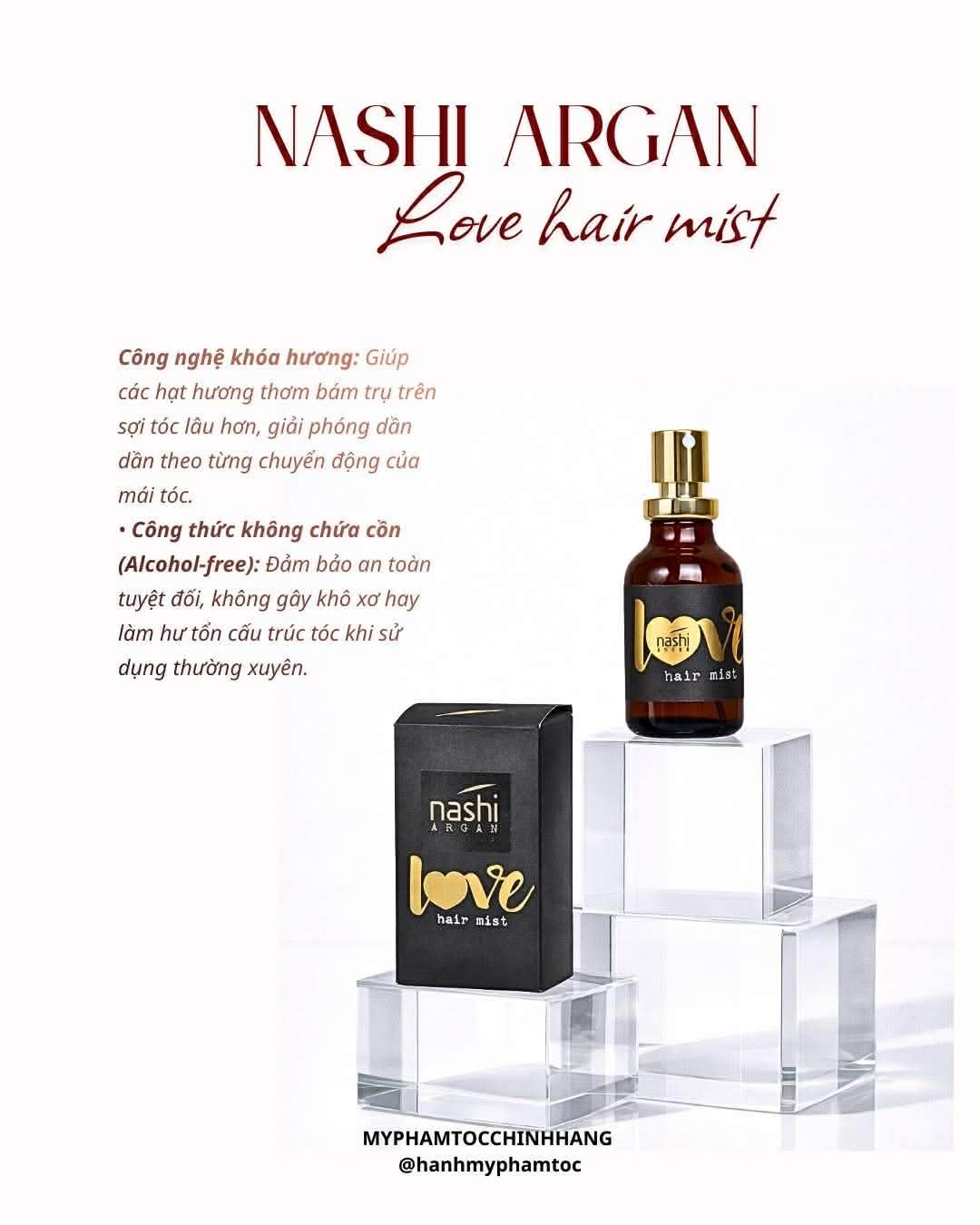 Xịt thơm tóc Nashi Argan Love - Nashi Argan Love Hair Mist 20ml