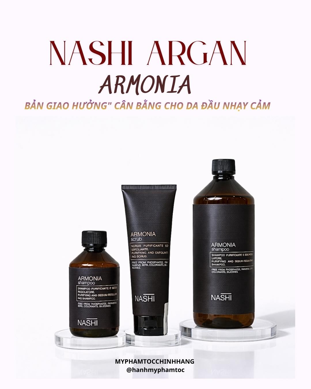 Dầu gội làm sạch da đầu dầu, gàu và khô Nashi Armonia Purifying 250ml/ 1000ml