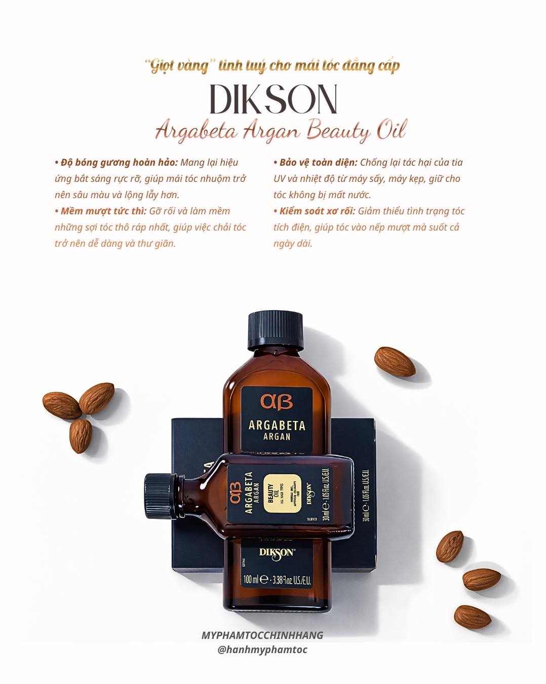 Tinh dầu dưỡng tóc Dikson Argabeta Argan (Dikson Argabeta Argan Beauty Oil) 30ml - 100ml