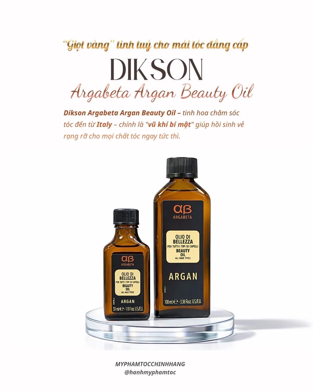Tinh dầu dưỡng tóc Dikson Argabeta Argan (Dikson Argabeta Argan Beauty Oil) 30ml - 100ml
