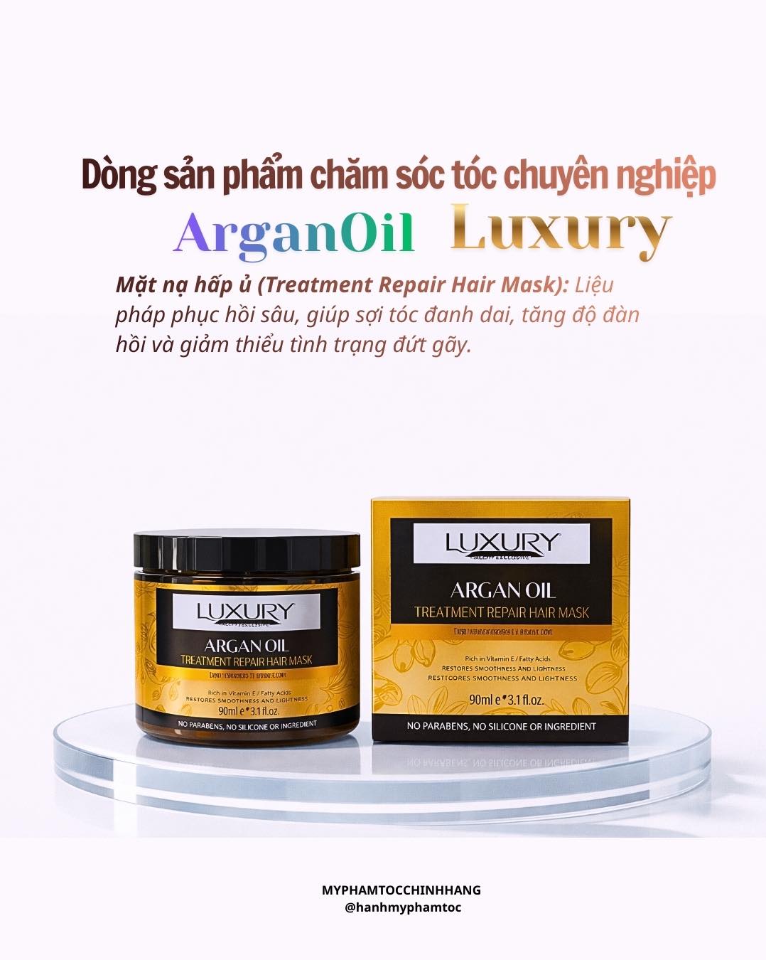 DẦU GỘI XẢ, HẤP, DẦU DƯỠNG TÓC TINH CHẤT ARGAN LUXURY 500ml - 1000ML
