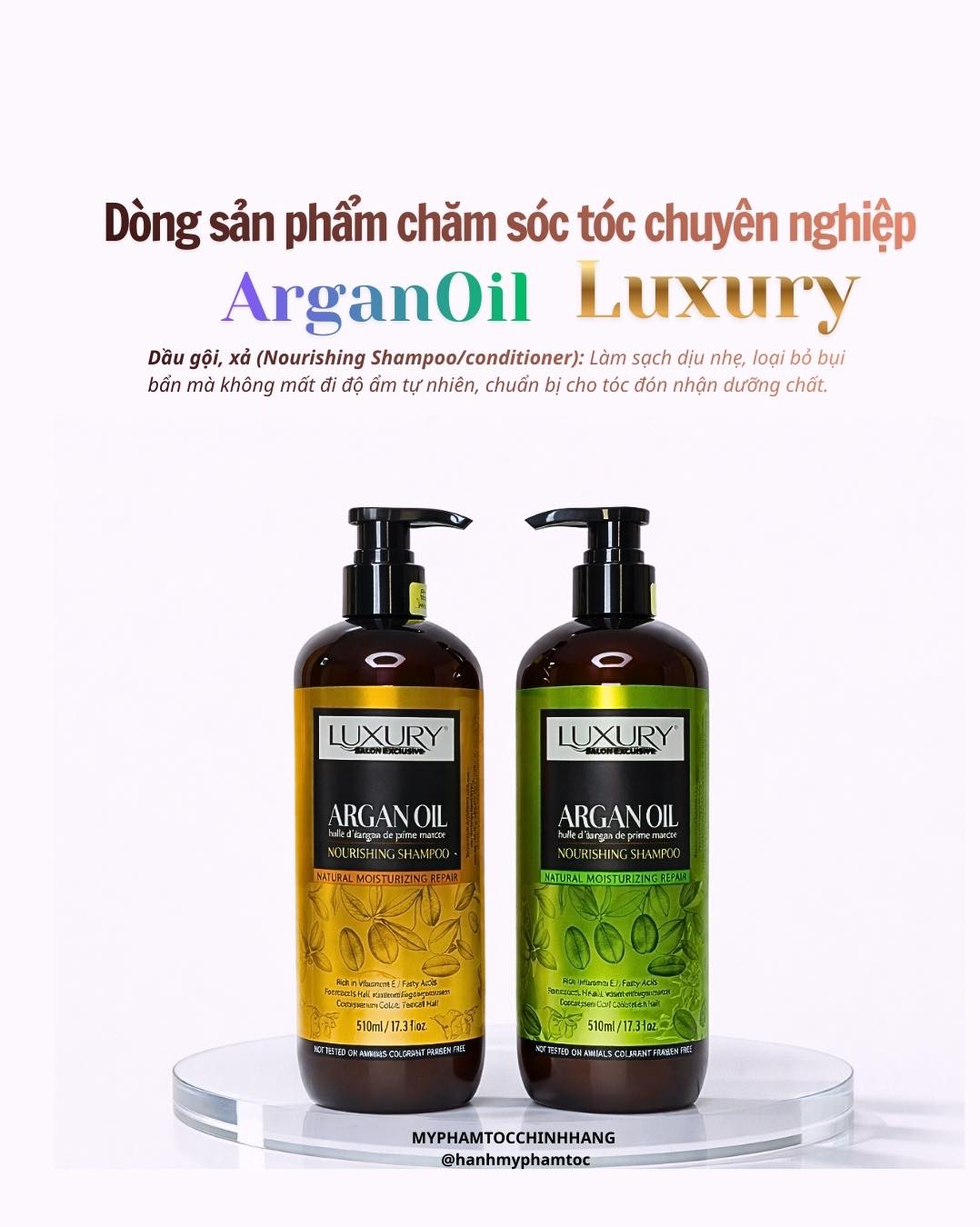 DẦU GỘI XẢ, HẤP, DẦU DƯỠNG TÓC TINH CHẤT ARGAN LUXURY 500ml - 1000ML