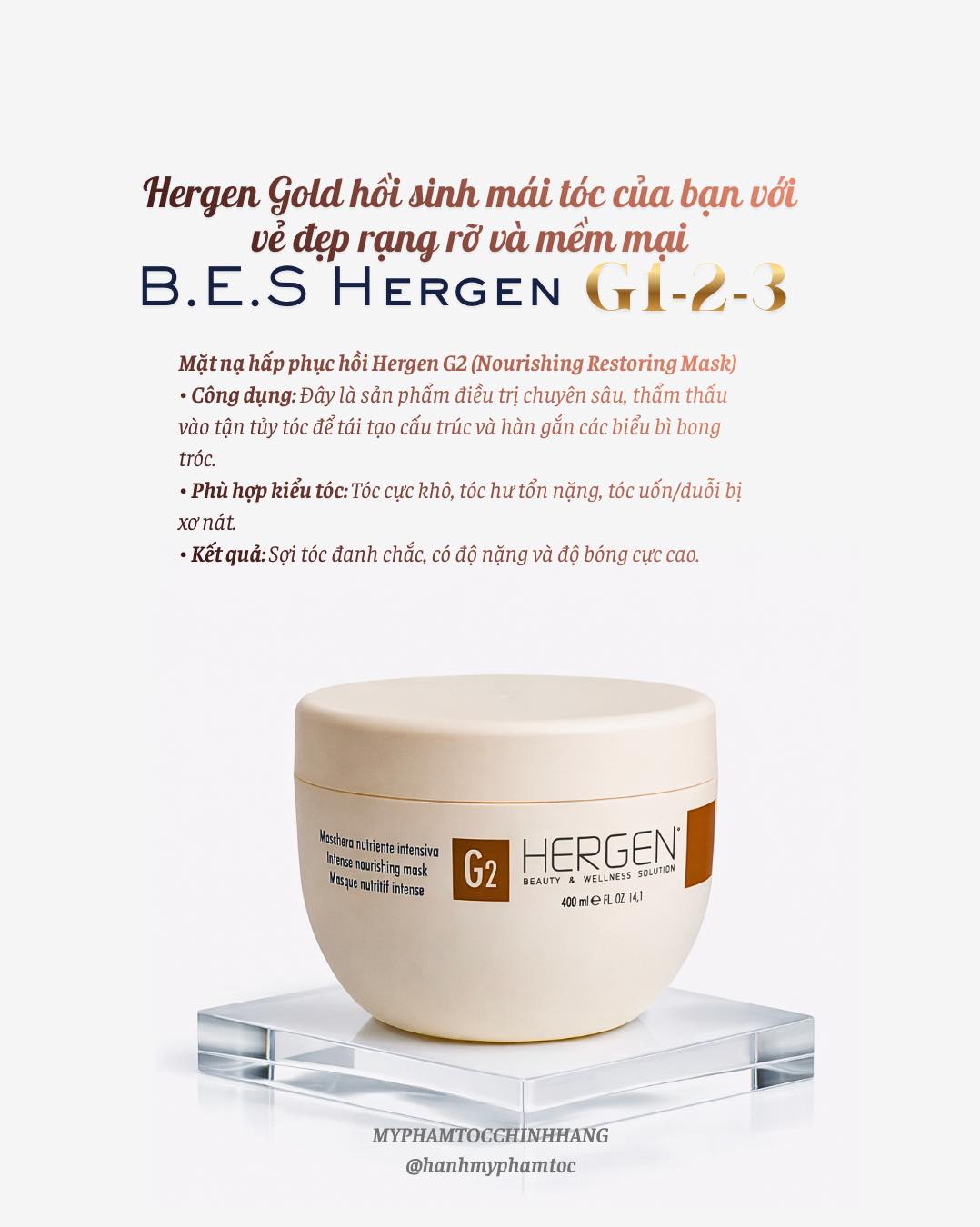DẦU GỘI, DẦU HẤP BES HERGEN GOLD LINE G1, G2 400ML - 1000ML