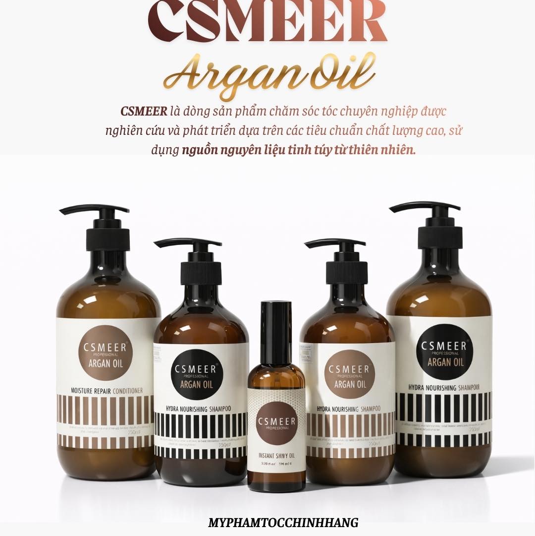 Cặp Dầu Gội Xả Phục Hồi Hư Tổn CSMEER Argan Oil Hydra Nourishing Shampoo & Conditioner 500ml 750ml