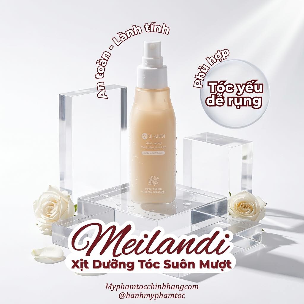 Xịt dưỡng Collagen Meilandi hair spray 120ml