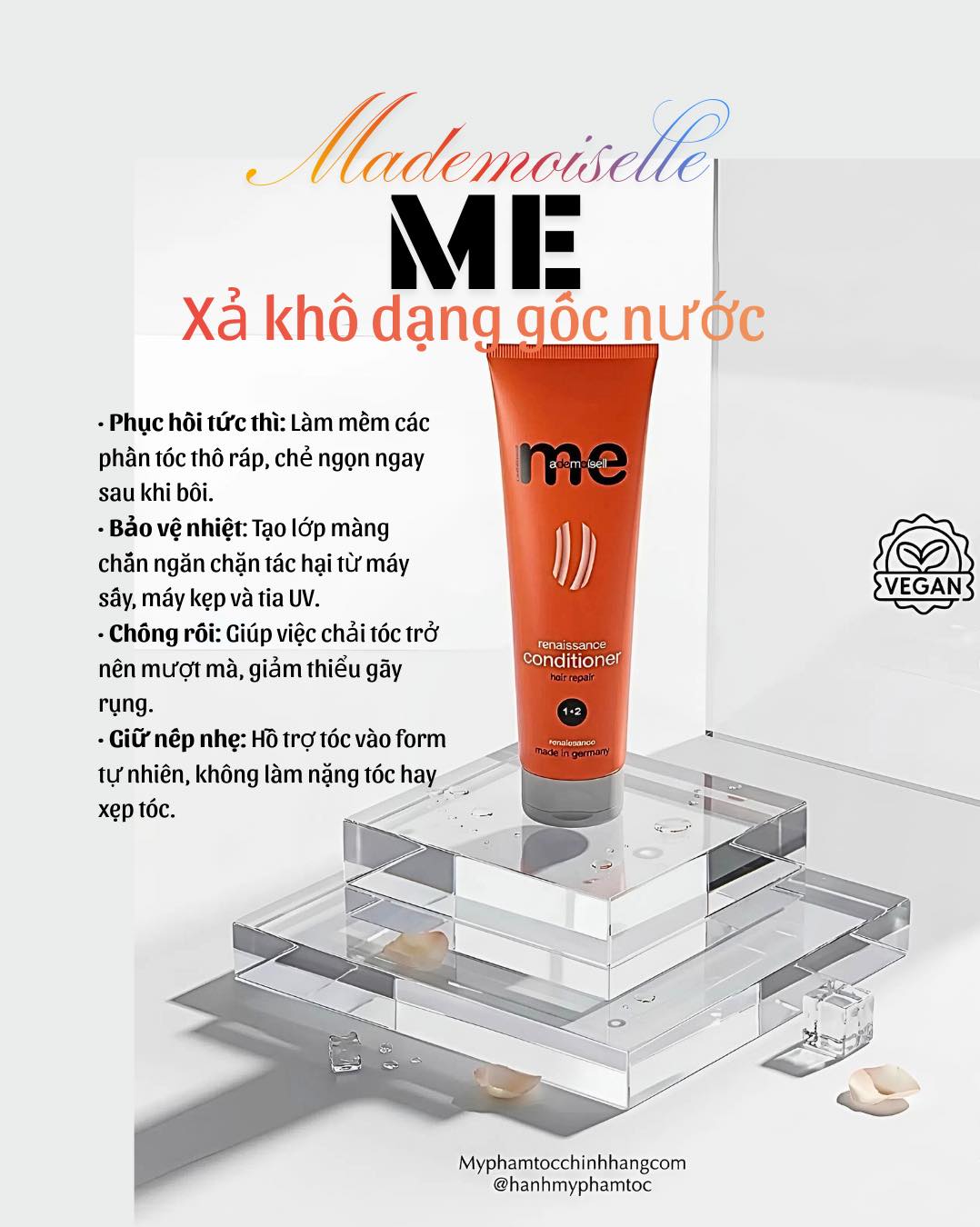 Xả khô gốc nước MADEMOISELLE ME 150ml