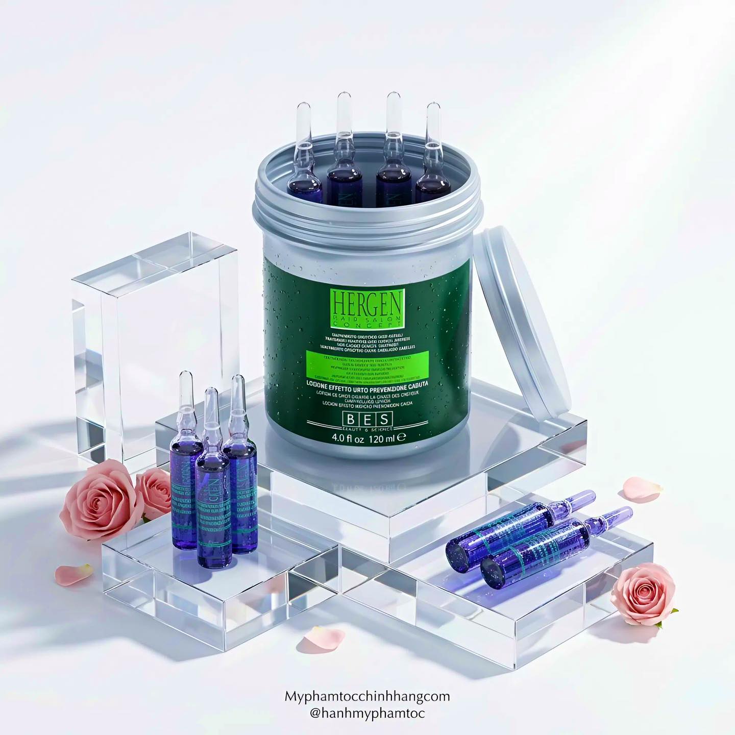 COMBO DẦU GỘI & HUYẾT THANH CHỐNG RỤNG KÍCH THÍCH MỌC TÓC BES HERGEN HAIR LOSS