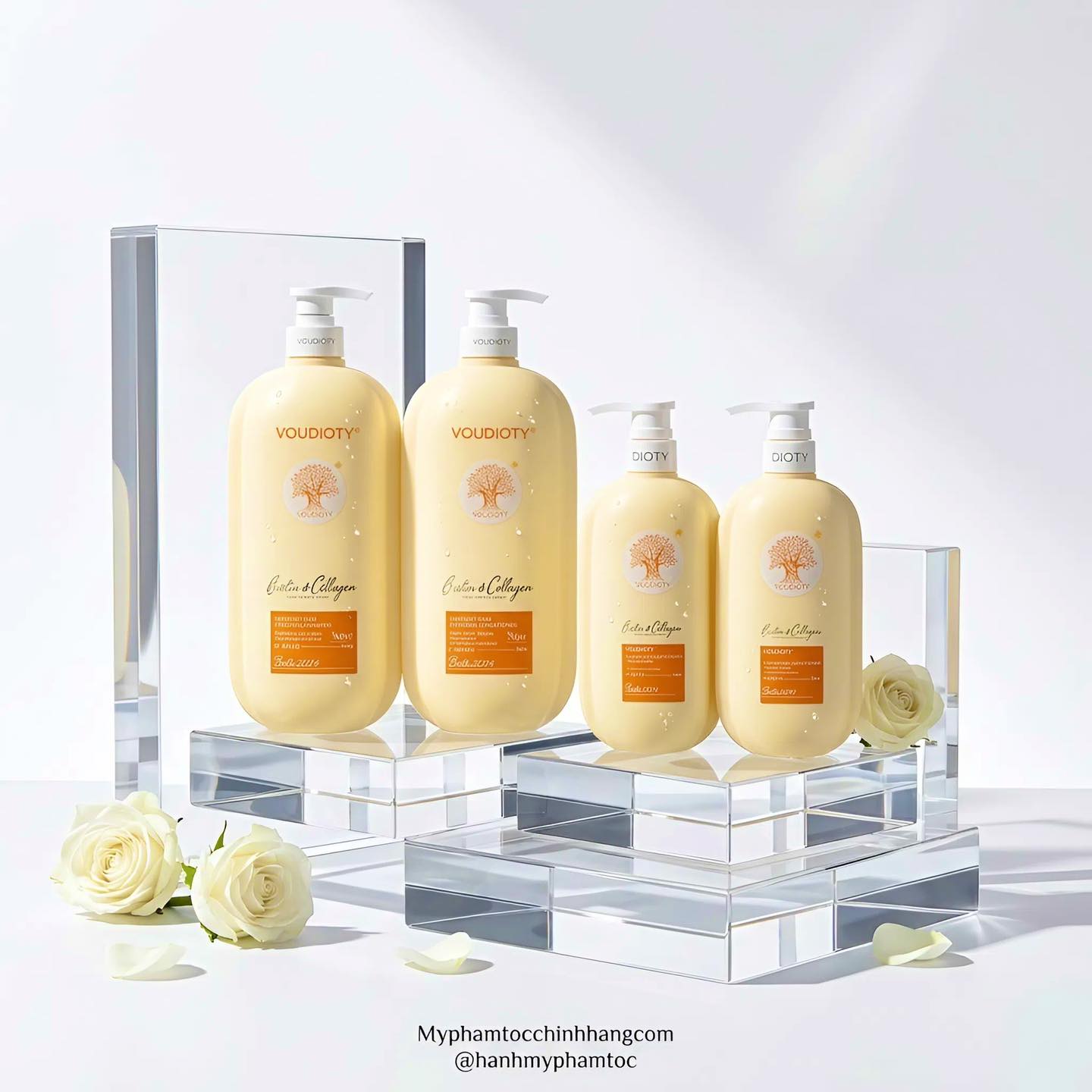 GỘI XẢ BIOTIN & COLLAGEN VOUDIOTY ( CHAI DẸT 2024) PHỤC HỒI TÁI TẠO TÓC 500ML/ 1000ML