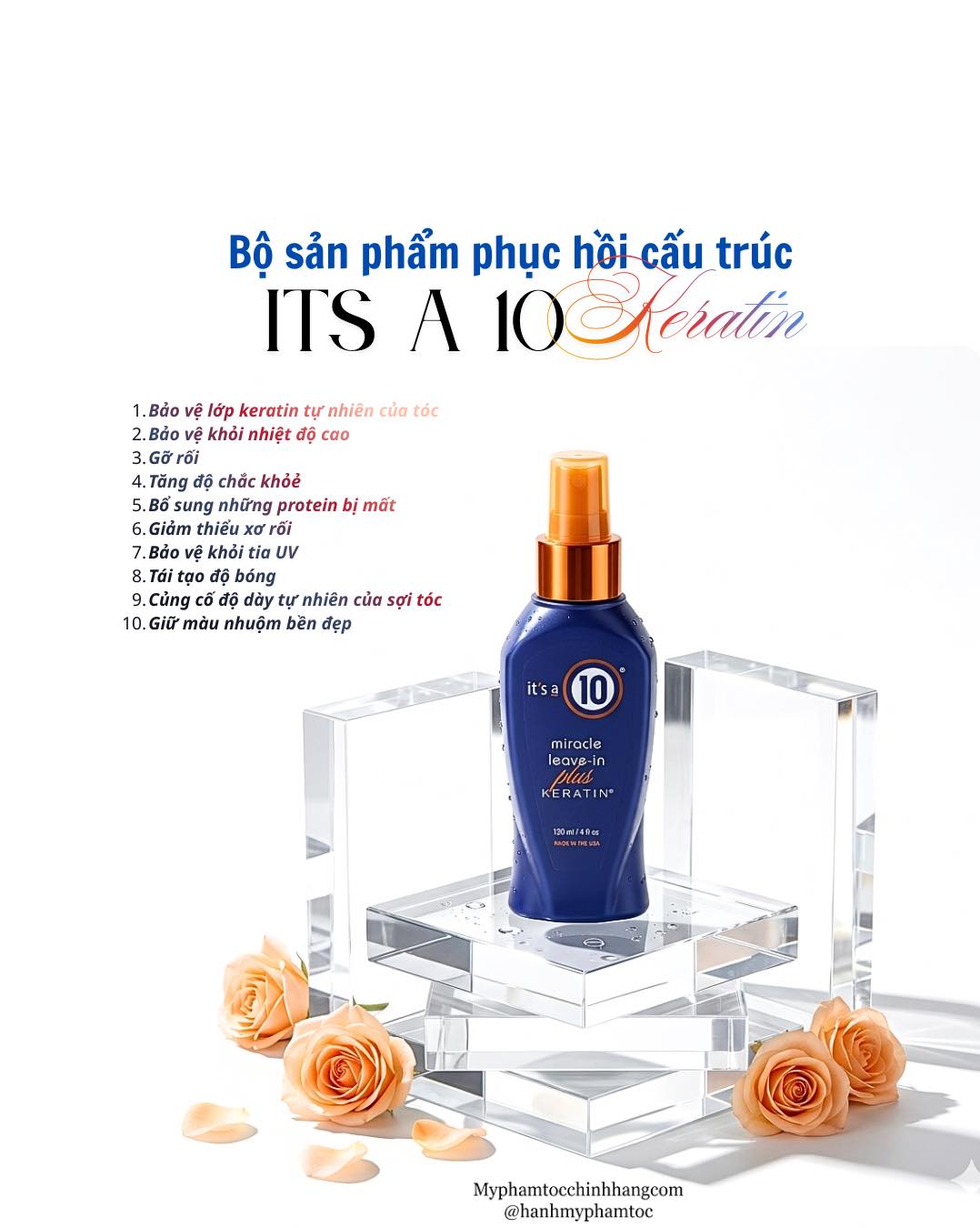 Dầu dưỡng/ xịt dưỡng ITS A 10 KERATIN 89ml/ 120ml/ 295ml