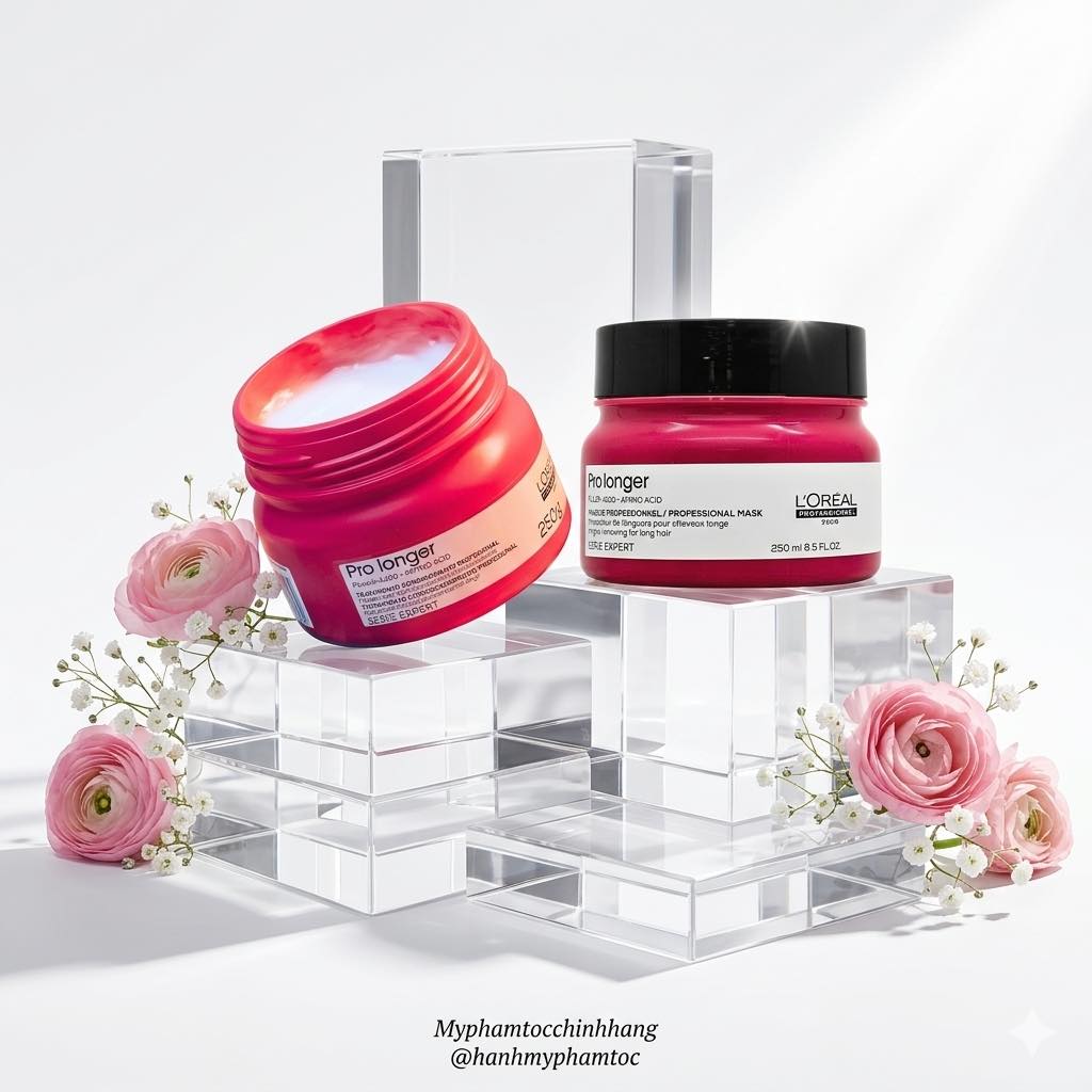 Bộ dầu gội xả hấp tóc L'Oréal Professionnel Pro Longer dành cho tóc dài yếu, ngọn tóc mảnh và dễ gãy: