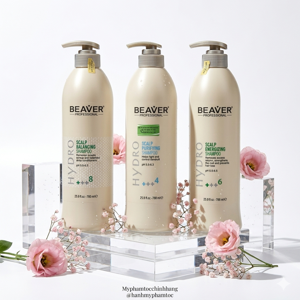 Dầu gội BEAVER số 4 trị gàu – làm sạch & cân bằng da đầu -  Scalp Balancing Anti-Dandruff Shampoo No.4 768ml