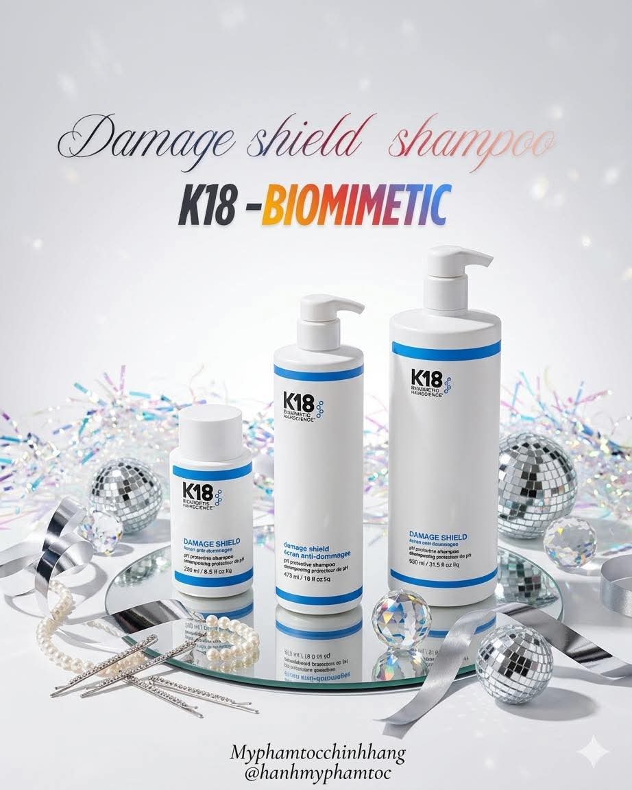 Gội xả K18 bảo vệ pH- DAMAGE SHIELD protective shampoo 250ML-930ML