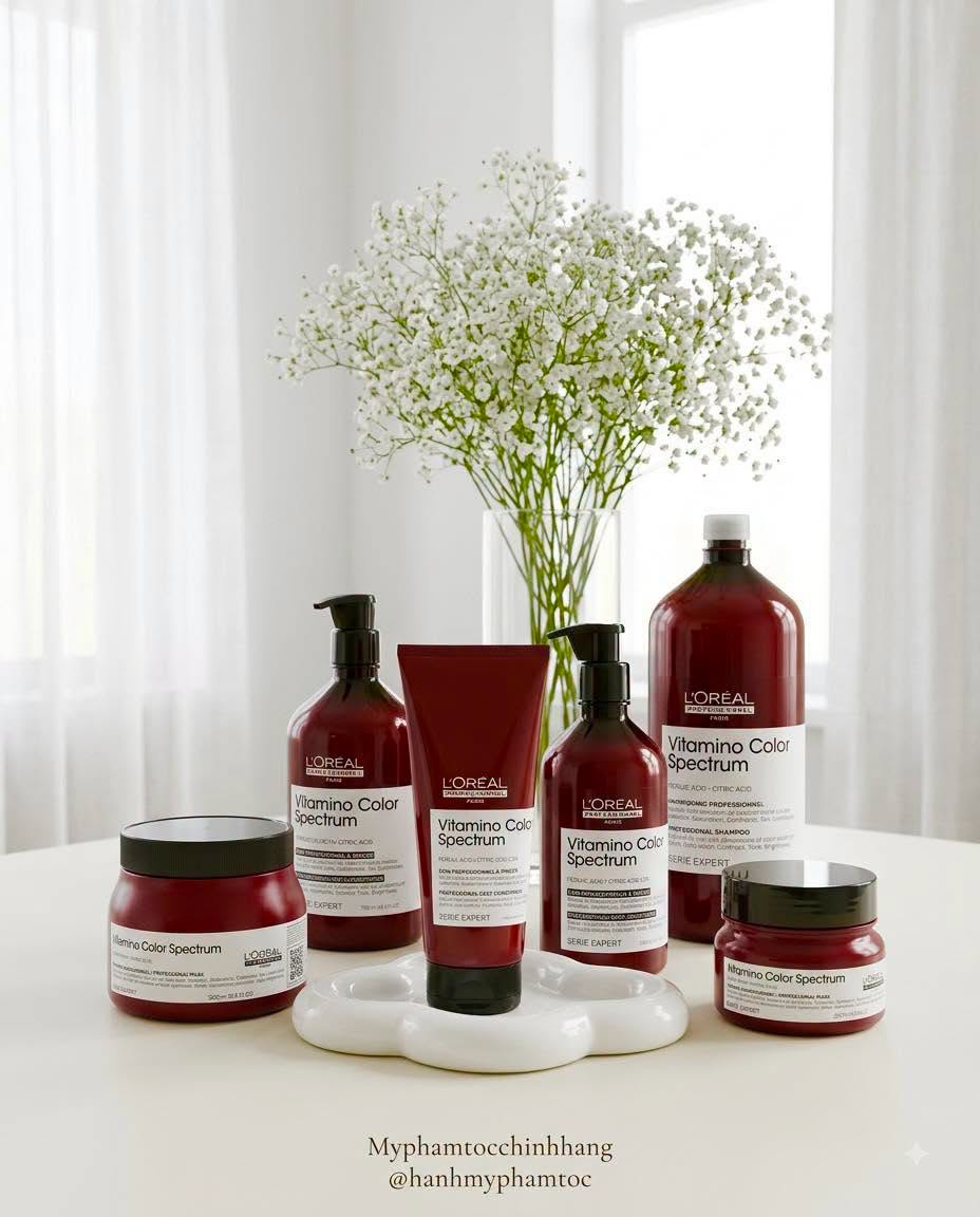 Bộ gội xả, hấp, dưỡng L'Oréal Professionnel Vitamino Color Spectrum bảo vệ màu nhuộm ( mới 2025)