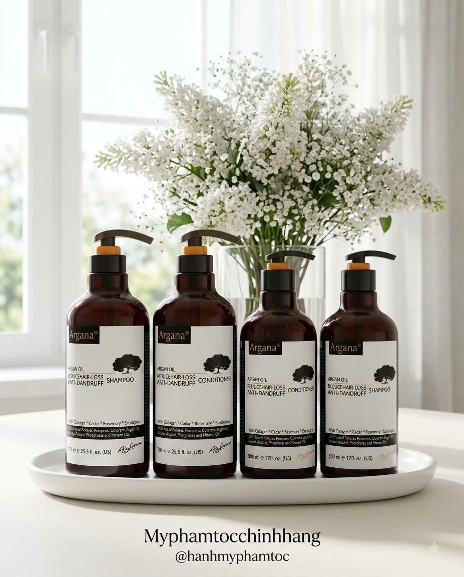 Dầu gội xả ARGANA phục hồi tóc và trị gàu Anti-Dandruff & Repair 500ml/ 750ml